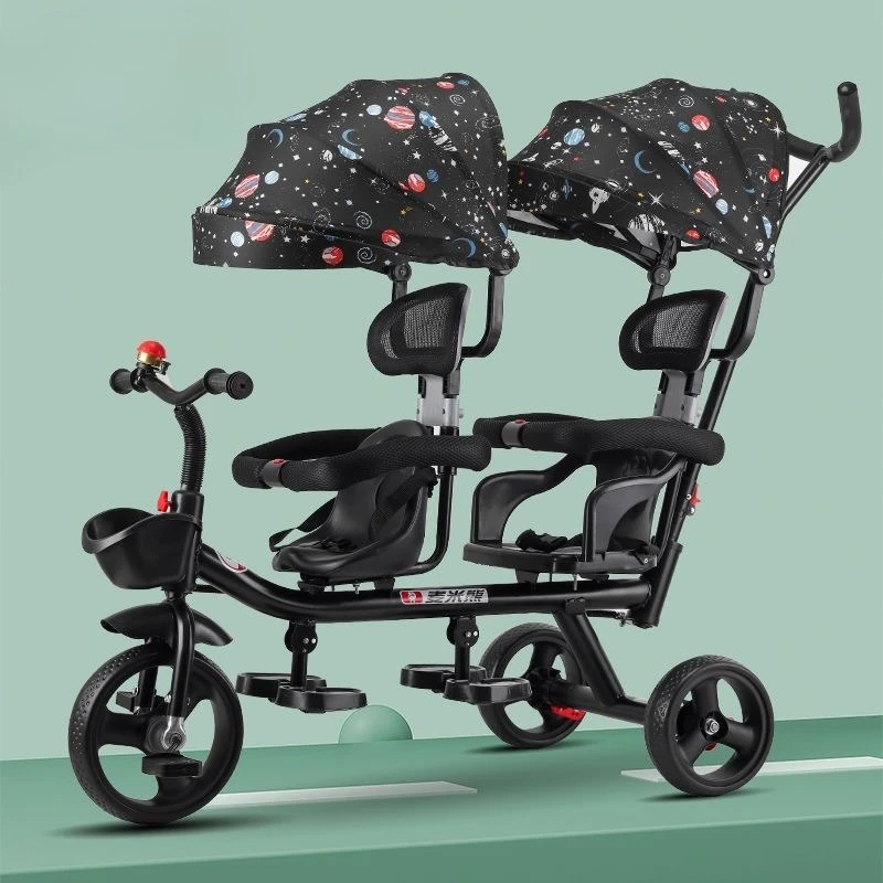 Cochecito doble compacto de paseo con asientos gemelos plegable - imagen 4