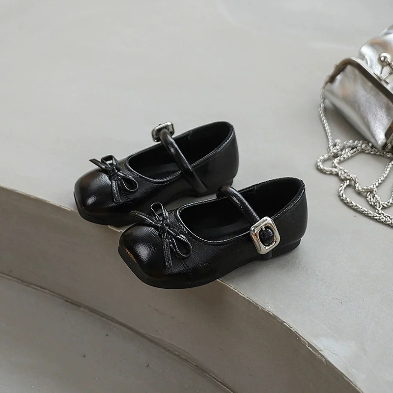 Zapatos de cuero con lazo para niña, estilo princesa primaveral - imagen 5
