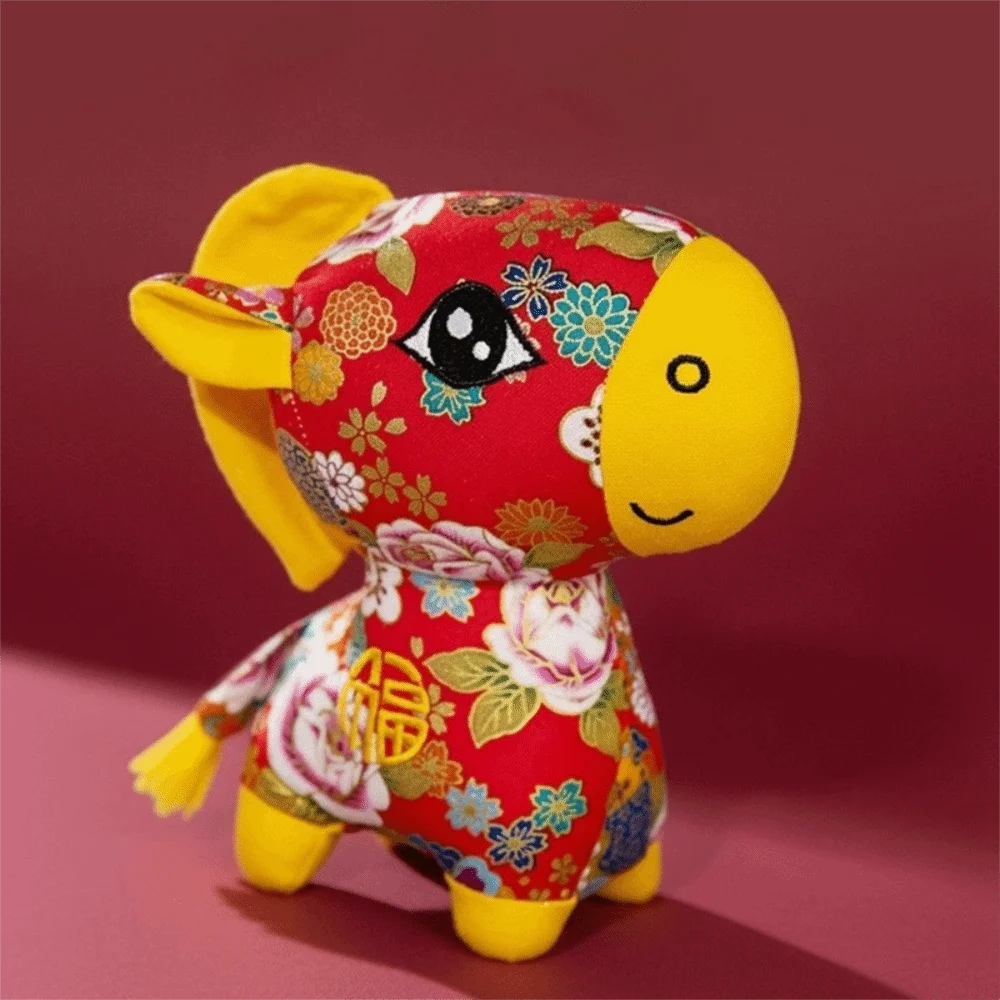 Peluche de caballo suave estilo chino, dibujos animados - imagen 5