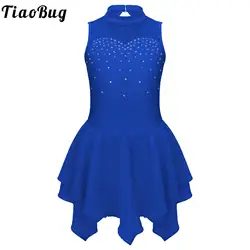 Vestido de patinaje artístico brillante para niñas estilo ballet