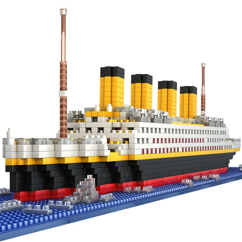 Titanic: set construcción mini barco lujo iceberg para niños - imagen 4