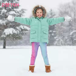 DXTON Pantalones térmicos a cuadros – Pitillo invierno niños