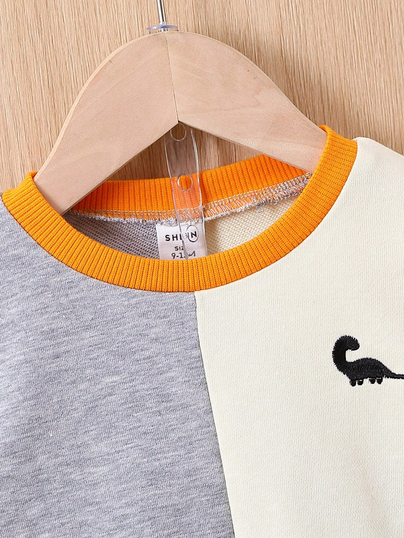 Conjunto de bebé niño con capucha patchwork casual de otoño - imagen 5