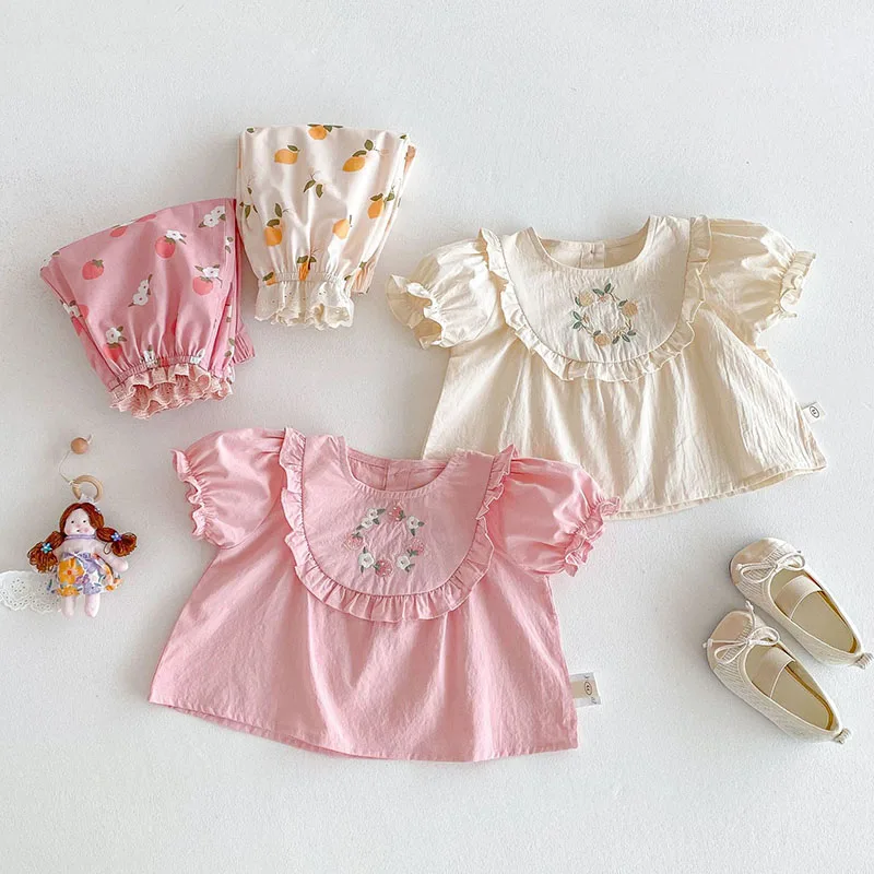 MILANCEL camisa floral suave de algodón para niña verano ligera - imagen 3