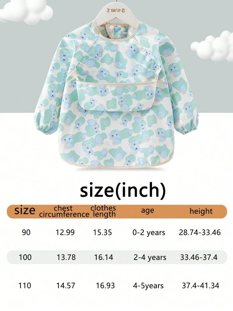 Babero impermeable visto de frente