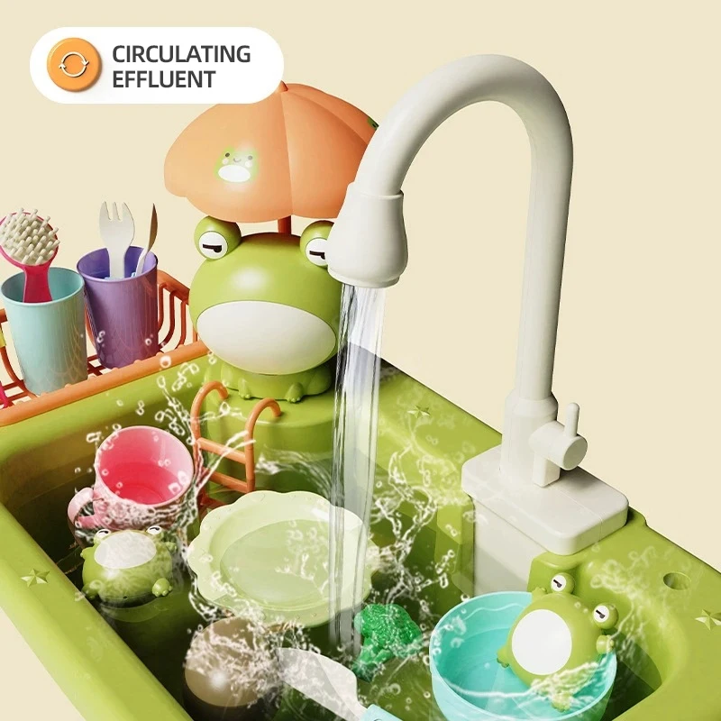 Lavavajillas de juguete con agua para juegos de cocina infantiles - imagen 5