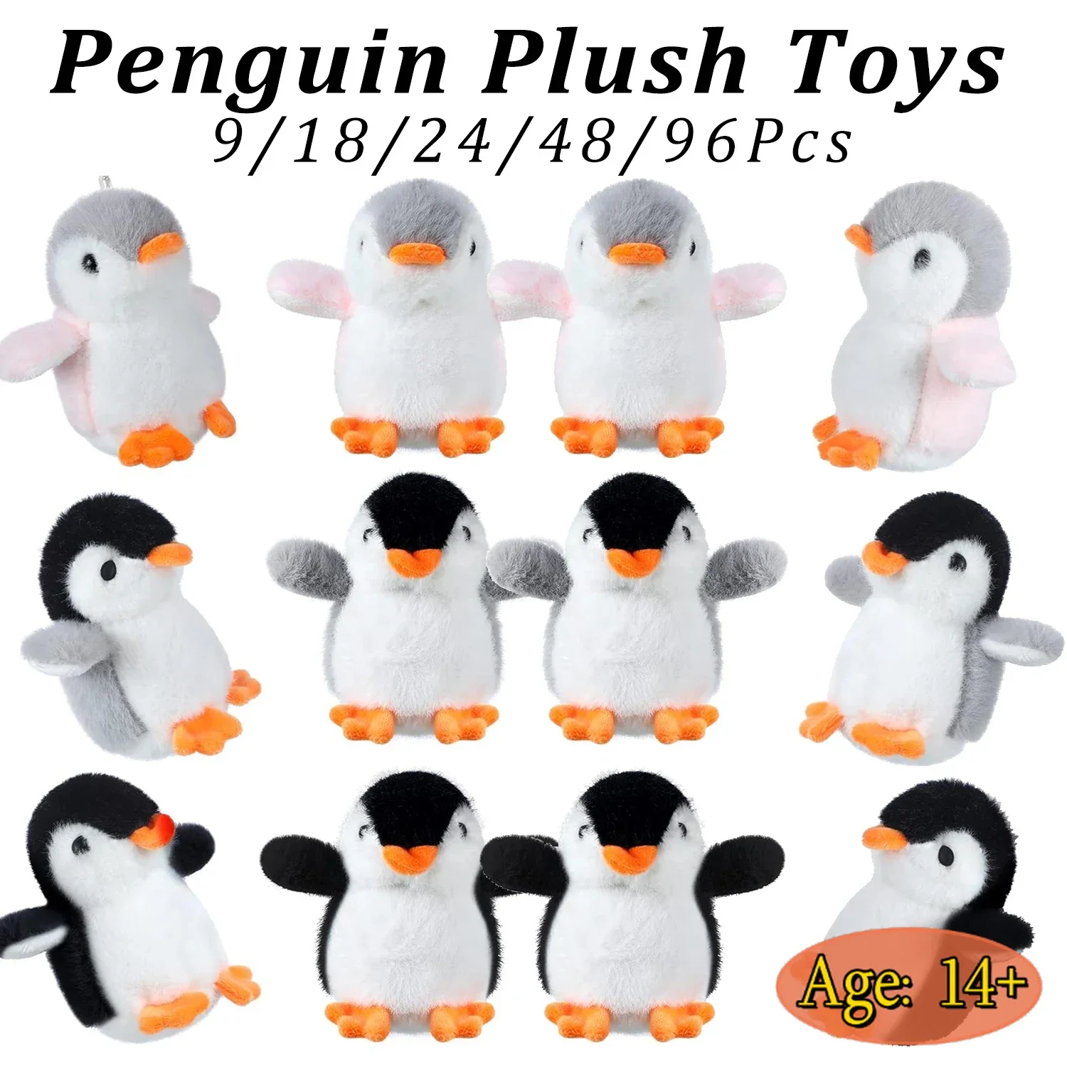 Llavero de pingüino de peluche mini colgante para llaves - imagen 3
