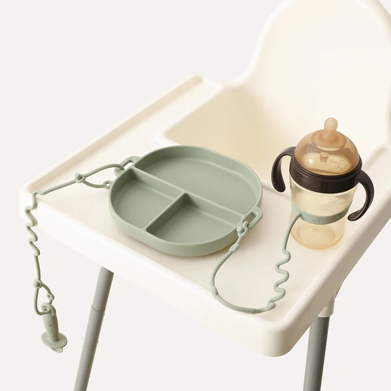 Portavasos de silicona alimentaria para bebé – Compatible con silla alta y cochecito - imagen 3