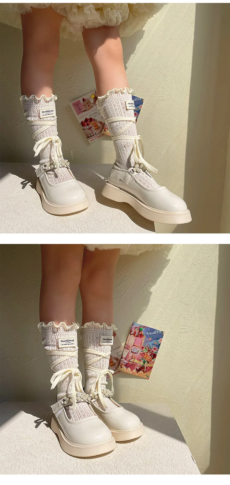 Calcetines de encaje en un conjunto infantil