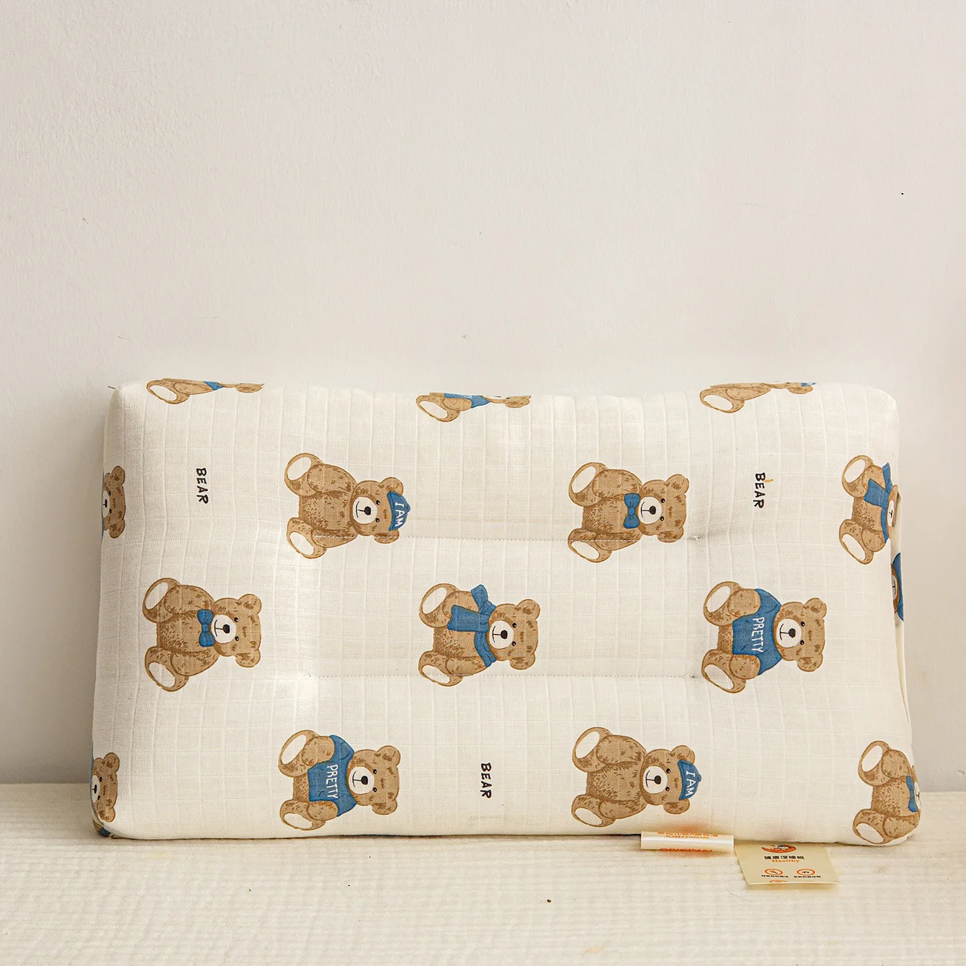 Almohada para bebé de algodón doble capa con dibujos animados - imagen 5