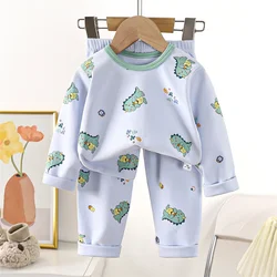 Conjunto de pijama infantil manga larga cálido para invierno