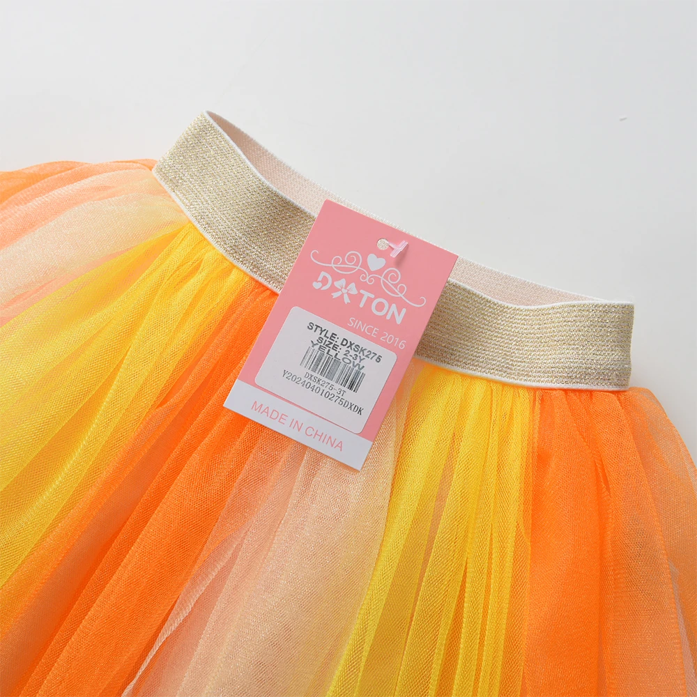 DXTON Mini falda tutú colorida de tul para niñas – princesa baile - imagen 4