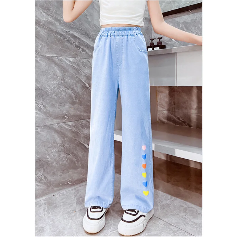 Pantalones de Tencel para niñas – corte amplio verano urbano - imagen 3