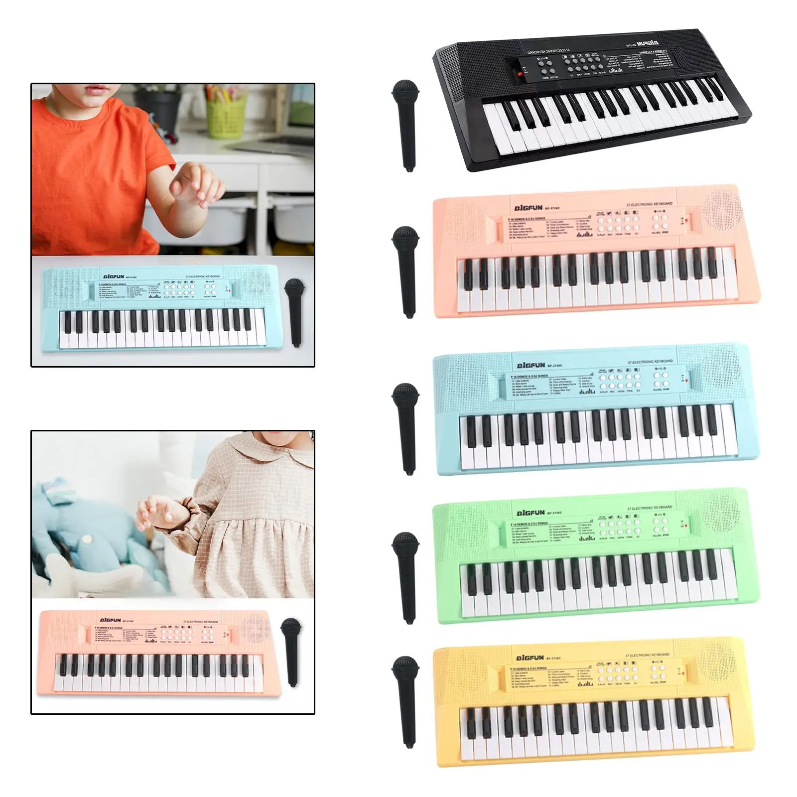 Teclado de piano infantil con altavoz integrado educativo - imagen 2