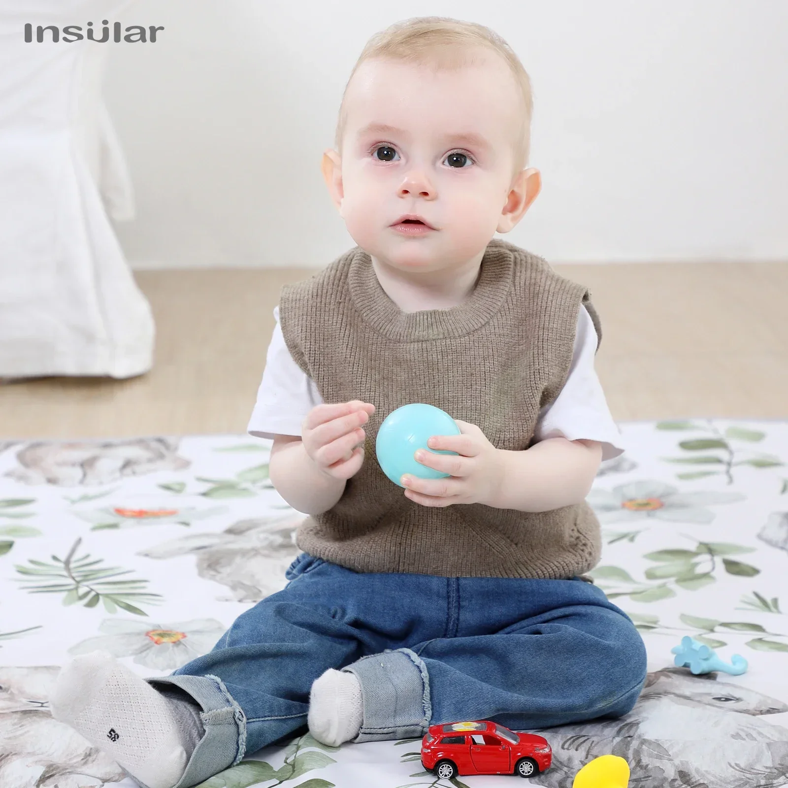 Alfombra de juegos plegable para bebé con motivos animados