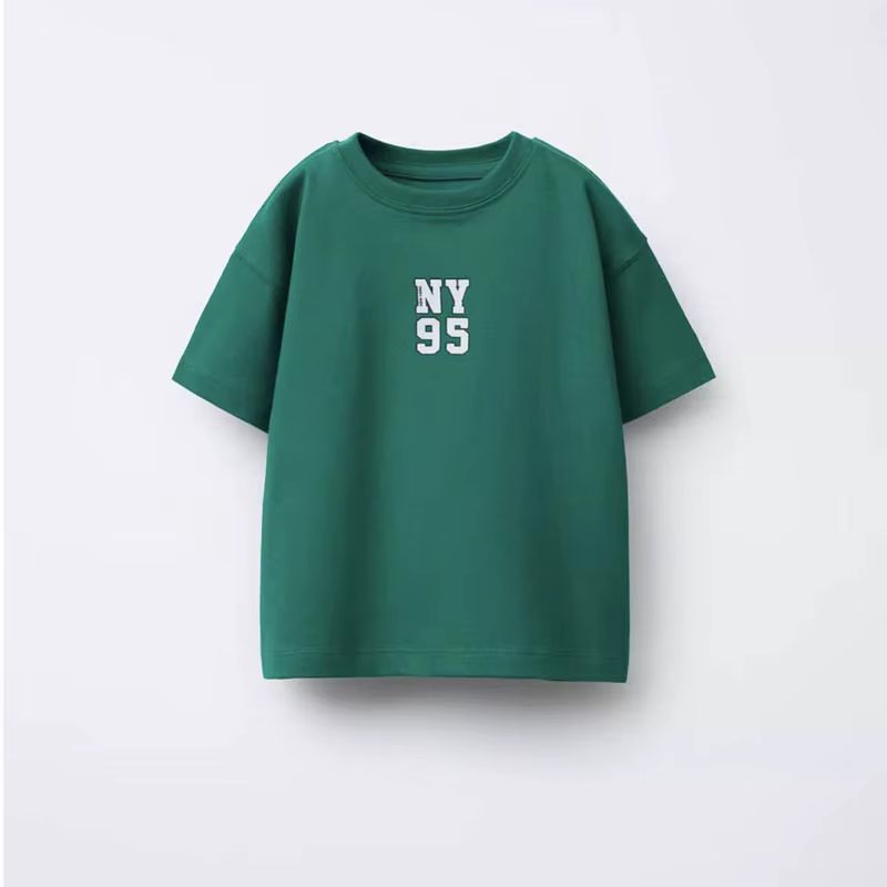 Camiseta infantil de algodón con estampado de dibujos animados