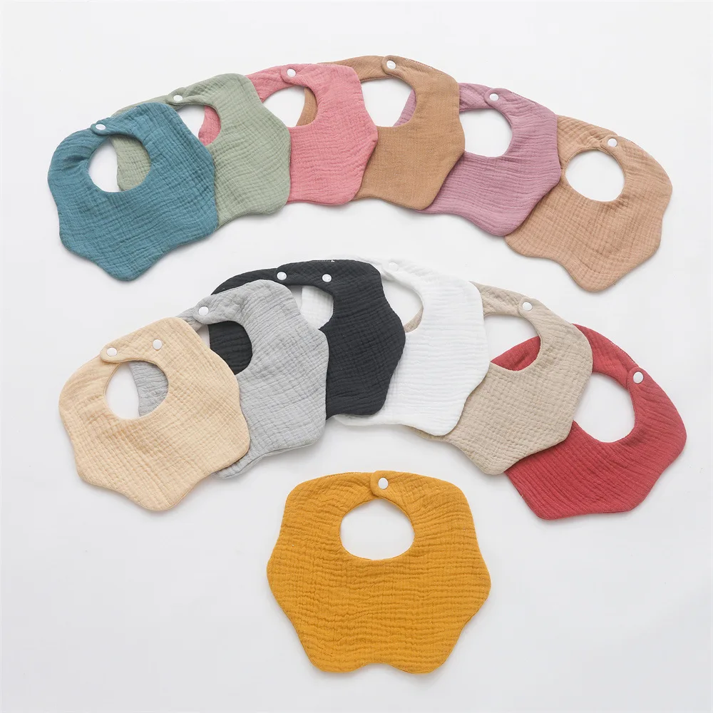 Baberos de gasa de algodón para bebé – Suave absorbente 6 capas - imagen 3