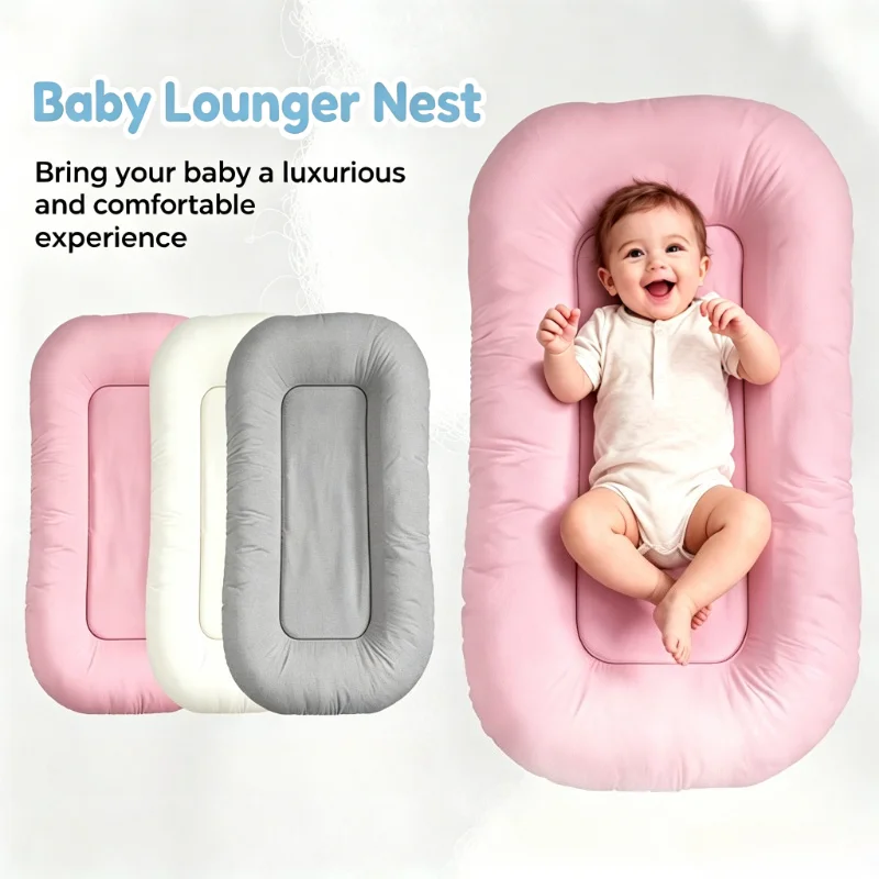 BabyNest Cuna nido transpirable de algodón suave para bebé - imagen 4