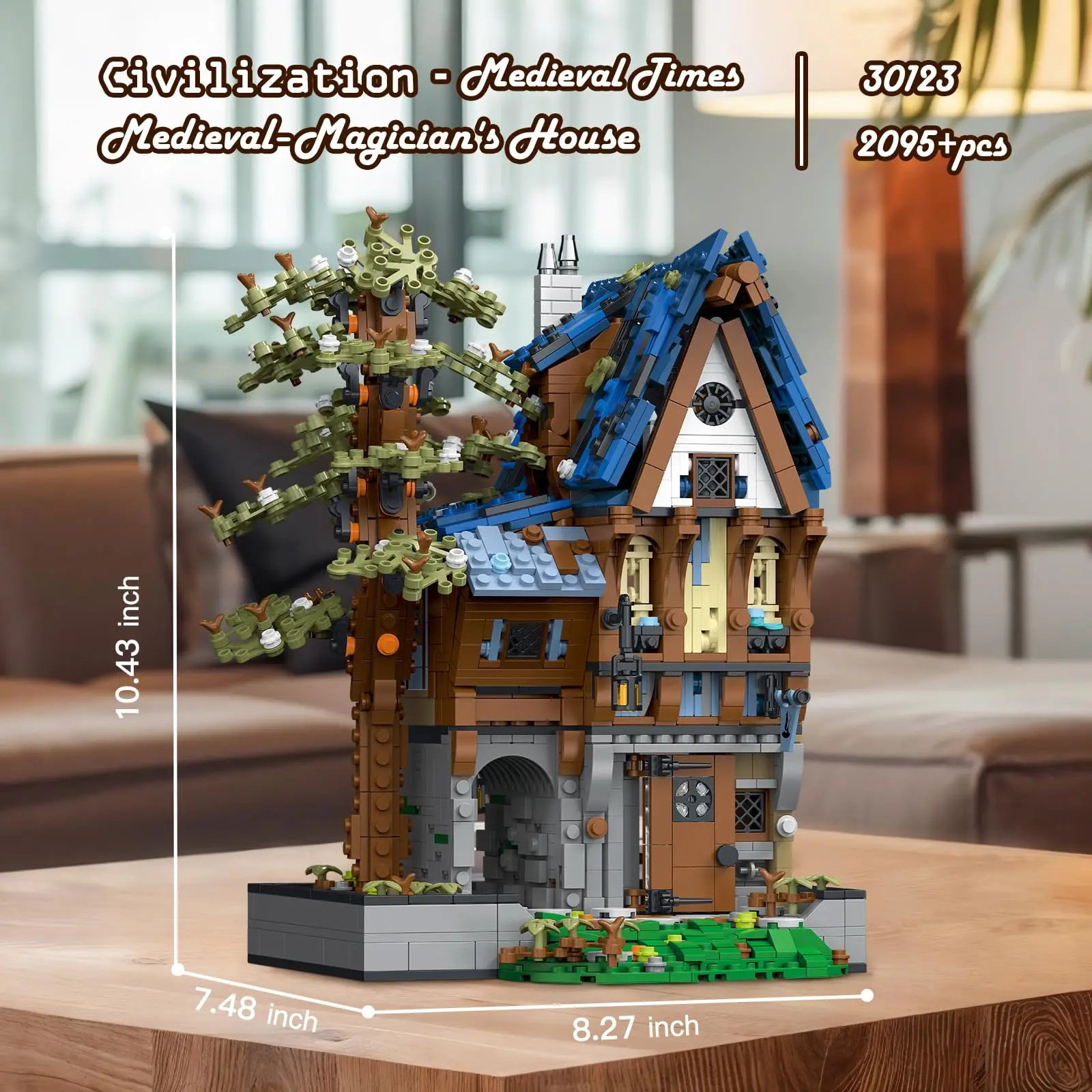 Iluminación de la casa mágica del set