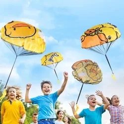Paracaídas infantil de juguete pato amarillo para lanzar en el parque