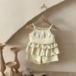 MILANCEL Conjunto de verano bebé con tirantes y pantalón corto