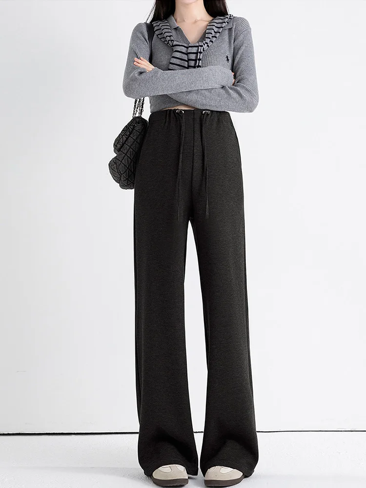 Pantalones de maternidad de seda con cintura alta y pernera ancha - imagen 5