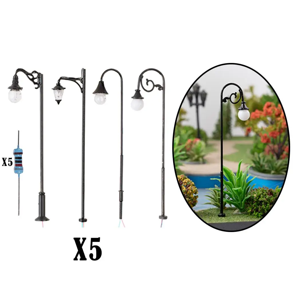 Farolas LED de maqueta para vías con resistencias - imagen 4