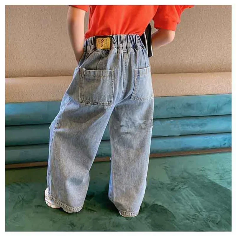 Pantalón vaquero niña MILANCEL – Cintura alta corte ancho - imagen 3