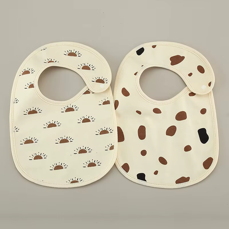 Baberos impermeables de algodón – Estampado suave infantil - imagen 4