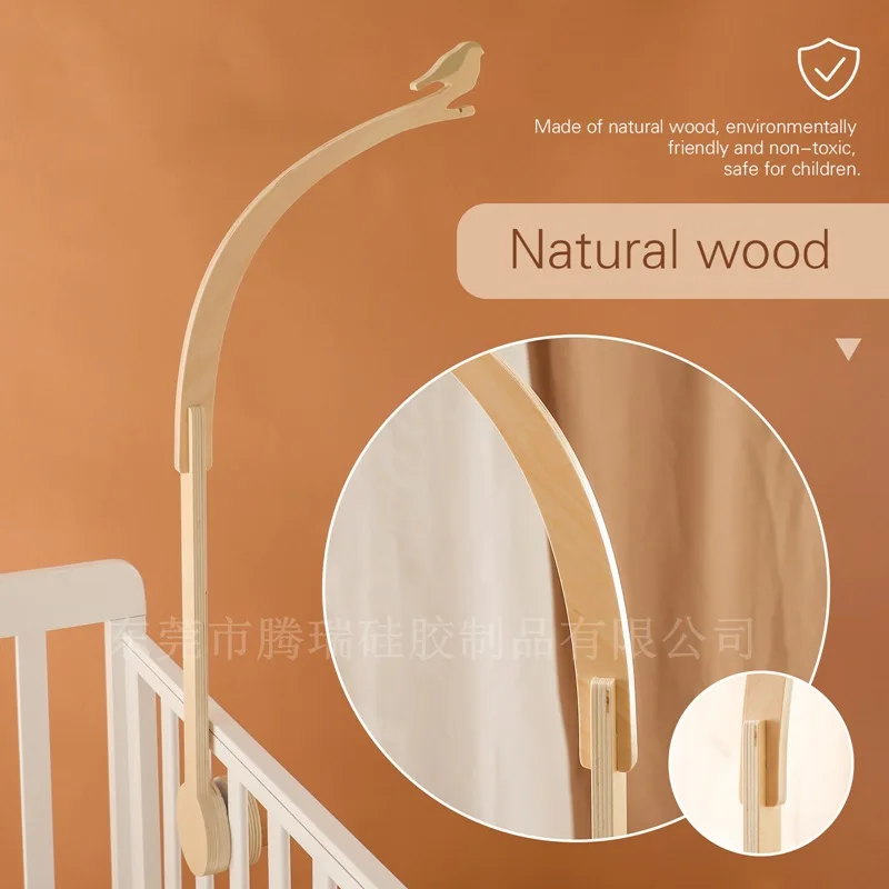 Soporte de madera para móvil de bebé en brazo de cuna – fácil - imagen 2