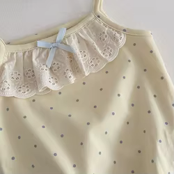 Conjunto de verano para bebé con tirantes y pantalón corto ventilado