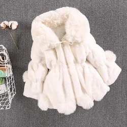 Abrigo de lana para niñas con terciopelo, invierno y nieve cálido