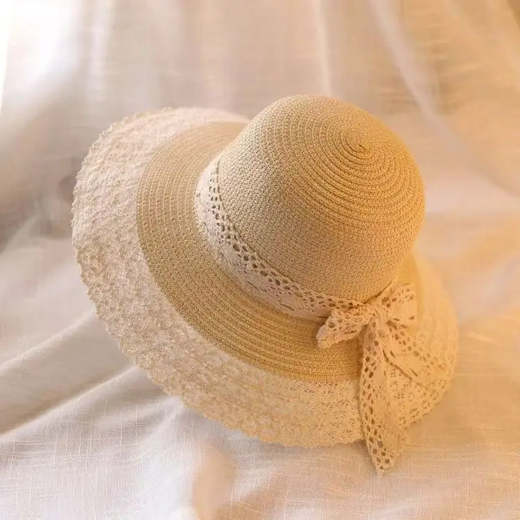 Bolso de paja con encaje y bandolera cruzada para playa - imagen 4