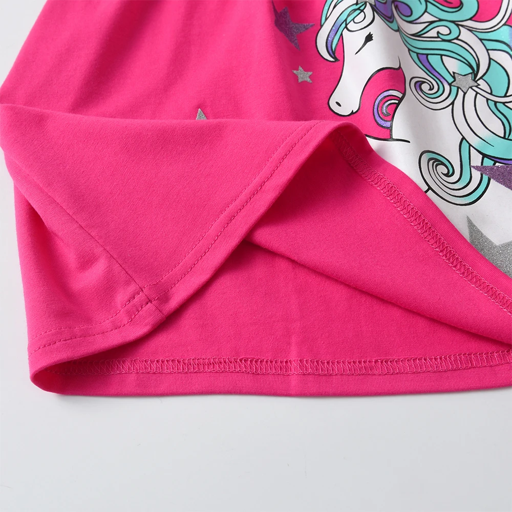 DXTON vestido de verano niña con manga volante unicornio - imagen 4