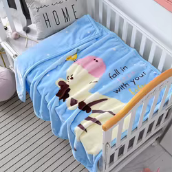 Manta bebé con dibujos animados – Suave y cálida para invierno