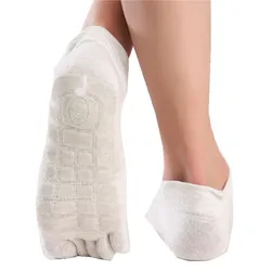 Calcetines antideslizantes deportivos de dedos para fitness