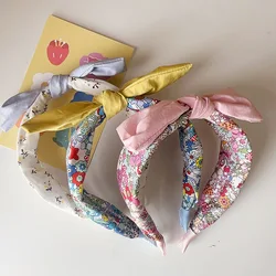 Diadema infantil con lazo floral - Accesorio para la cabeza pastel