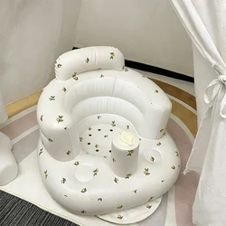 Asiento inflable bebé con bomba integrada para sentarse seguro