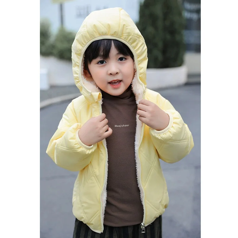 Abrigo de invierno con forro polar y capucha para niños - imagen 5