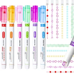 Rotuladores resaltadores curvos infantiles con punta flor para diario
