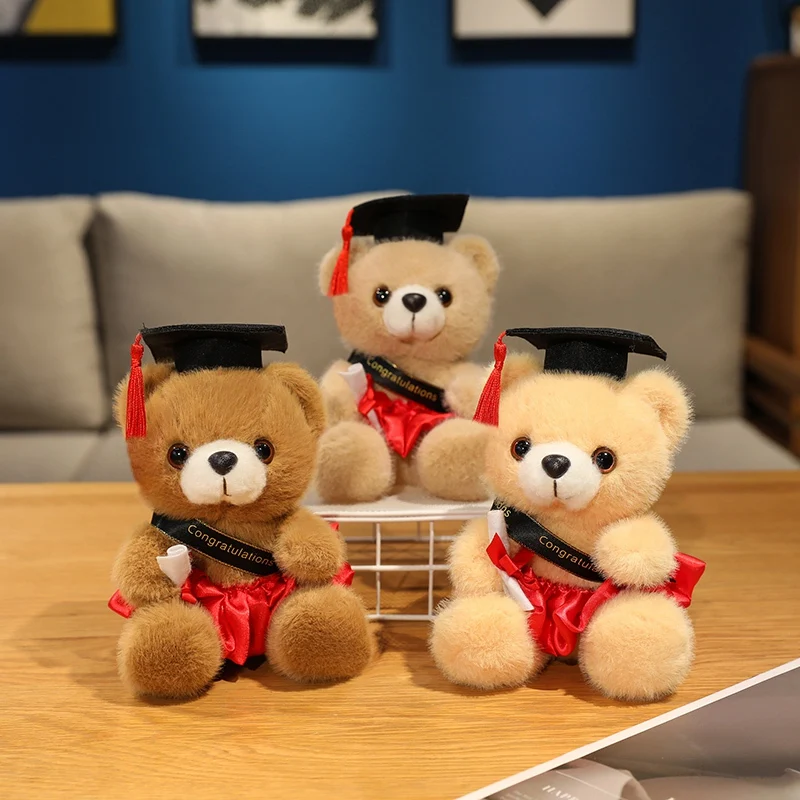 Dr.Bear Peluche oso doctor con sombrero de graduación
