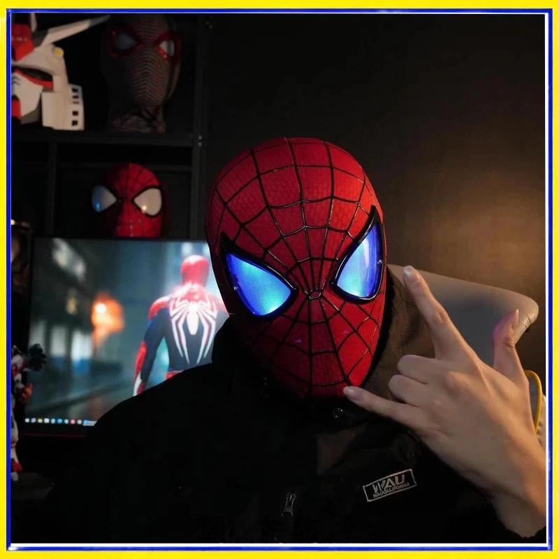 Máscara Venom Hombre Araña con ojos eléctricos y anillo mando cosplay - imagen 4
