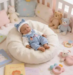 Muñeca reborn LouLou NPK de silicona platino, cuerpo completo