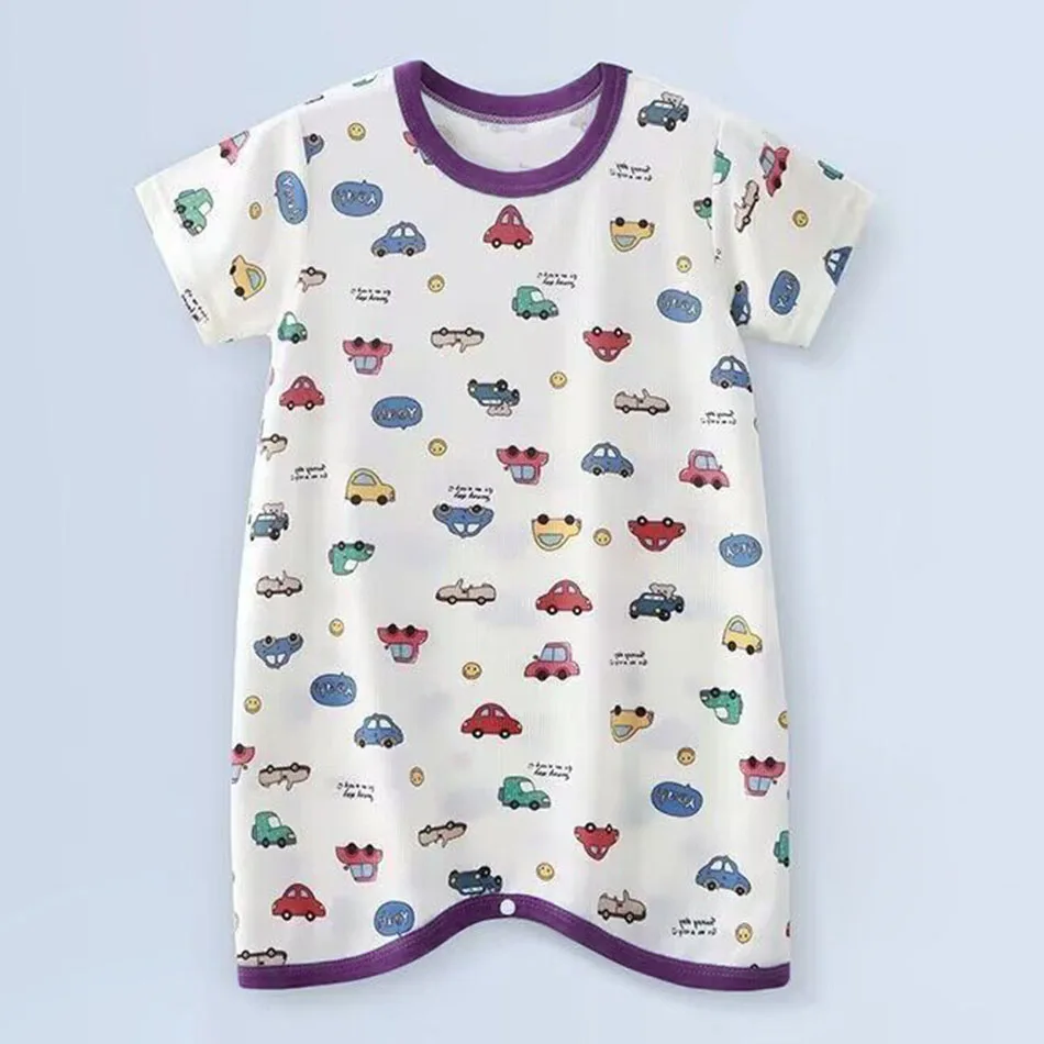Pijama pelele transpirable unisex con pies antideslizantes de verano