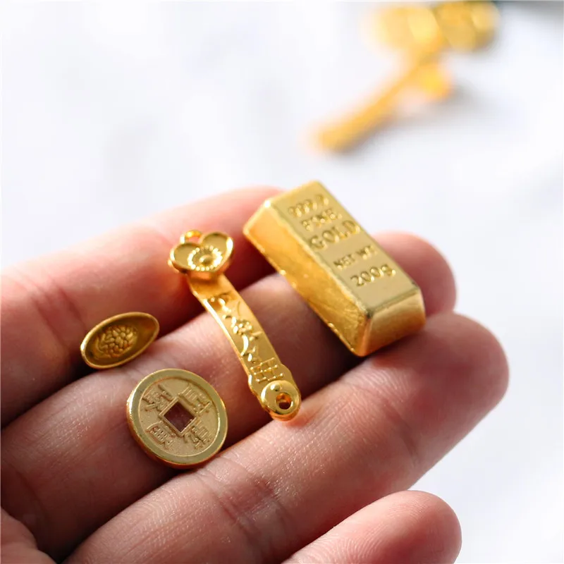 Barra de oro estilolingote para colección de muñecas