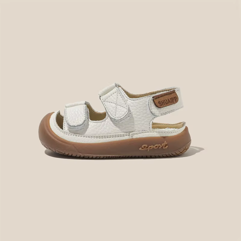 Sandalias de piel para bebé con suela blanda antideslizante - imagen 5