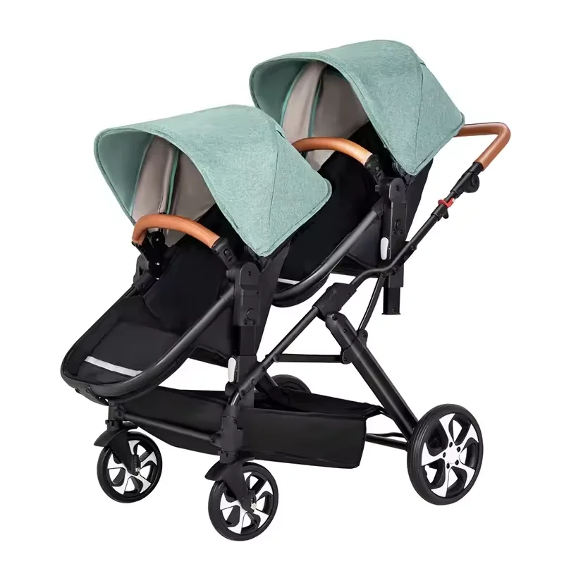 Carrito gemelar para bebés con asientos reclinables - imagen 2