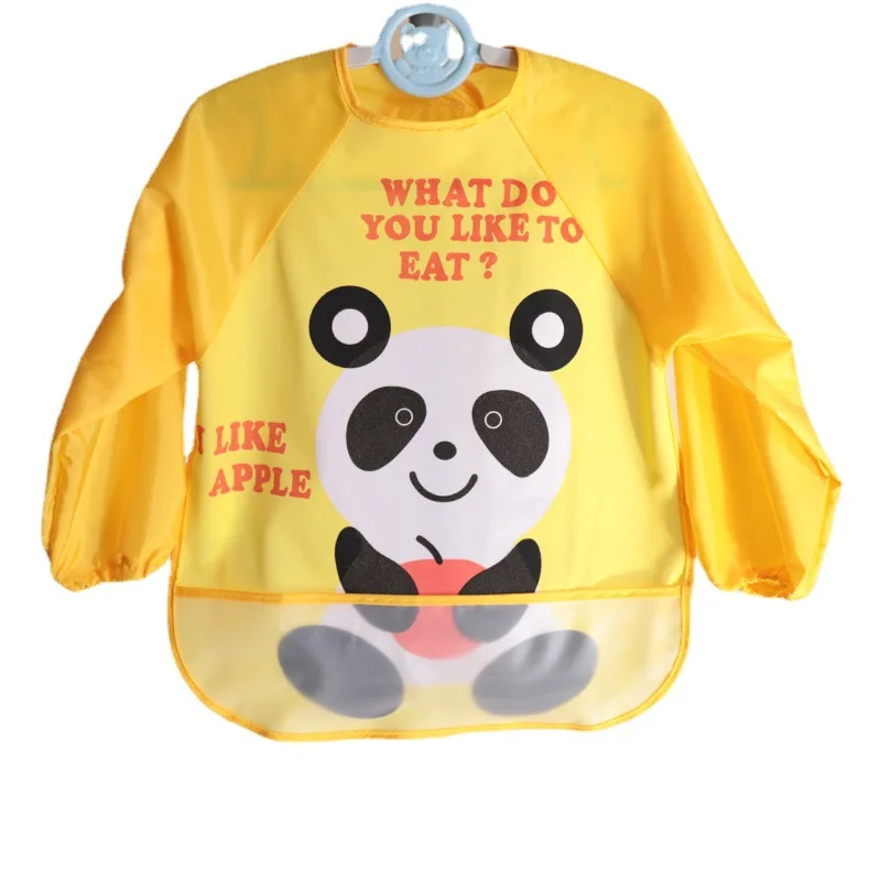 Babero impermeable manga larga con animales bebé – EVA antisuciedad - imagen 4