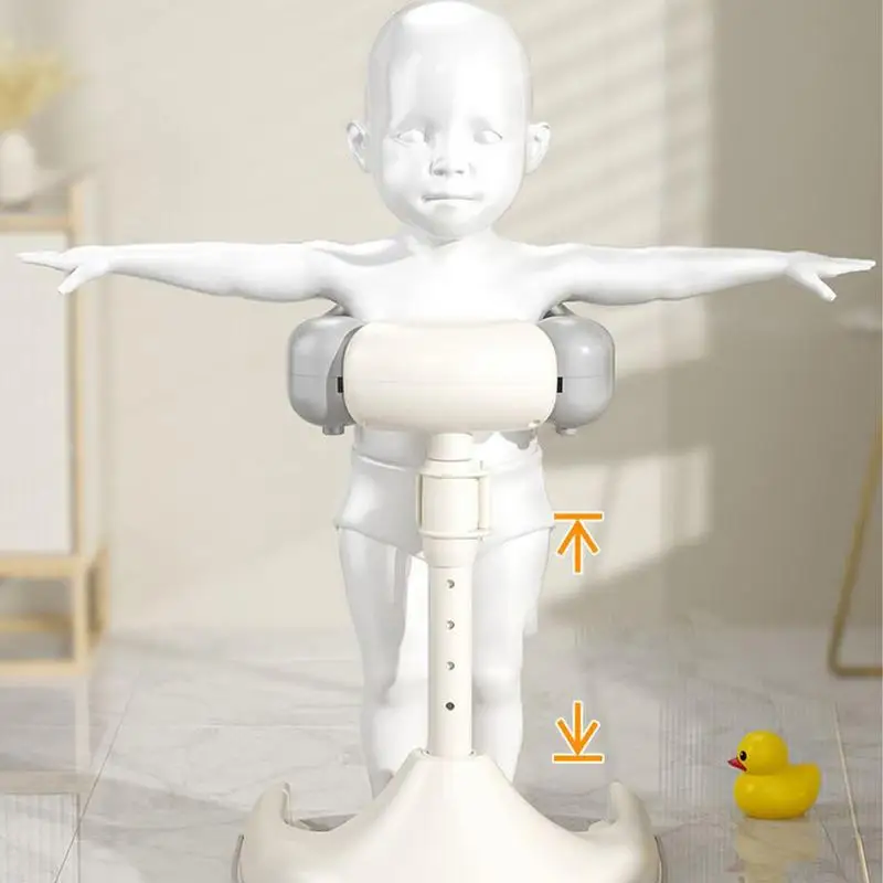 Soporte de baño para bebé ajustable con base antideslizante y brazos - imagen 4