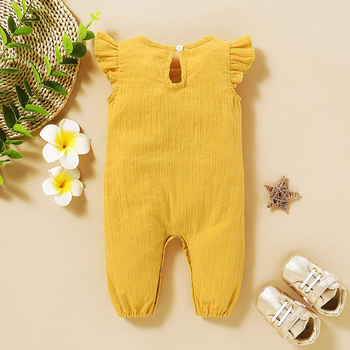 Pelele con volantes para bebé niña – Algodón suave para verano - imagen 5